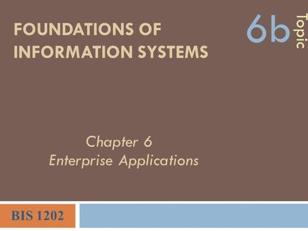 Foundations of information systems