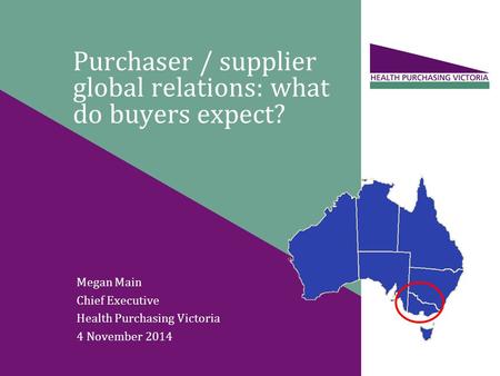 Purchaser / supplier global relations: what do buyers expect?