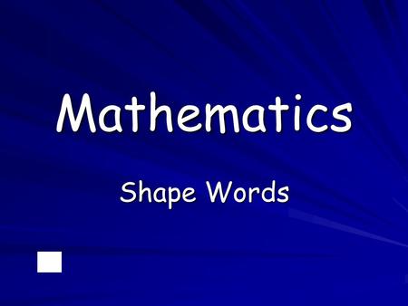 Mathematics Shape Words. line segment ray.