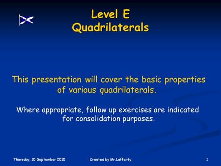 Level E Quadrilaterals