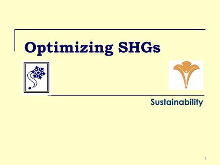 1 Optimizing SHGs Sustainability. 2 Who Maintains Books In AP, the books are maintained by Office Bearer – paid or unpaid. In other three states by SHPA.