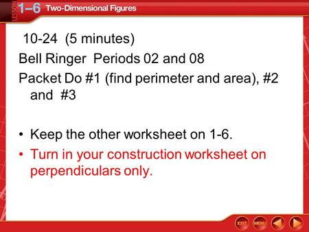 (5 minutes) Bell Ringer  Periods 02 and 08