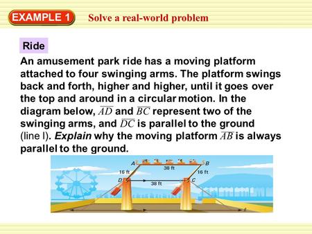 EXAMPLE 1 Solve a real-world problem Ride