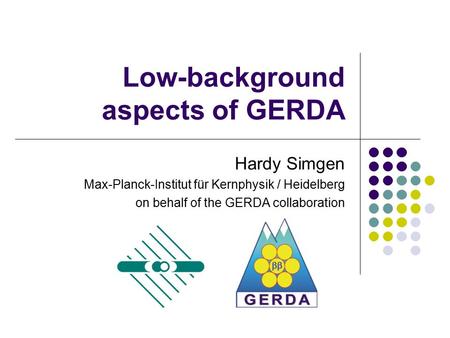 Low-background aspects of GERDA