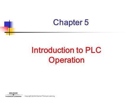 Introduction to PLC Operation