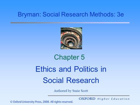 Ethics and Politics in Social Research