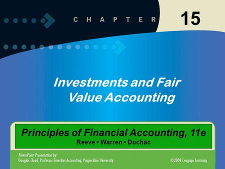 15 Investments and Fair Value Accounting