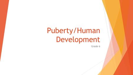 Puberty/Human Development Grade 6. Changes in Early Adolescence  What changes that will happen to your bodies  Hygiene  How to set goals  Steps to.