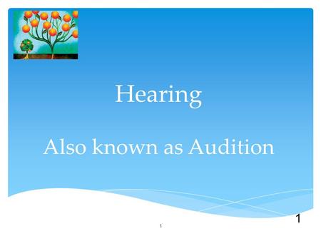 1 Hearing Also known as Audition 1. Sound waves are composed of compression and expansion of air molecules. The Stimulus Input: Sound Waves Acoustical.