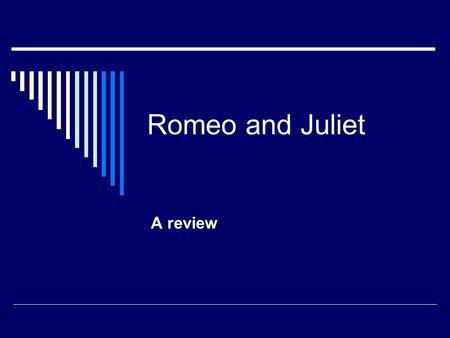 Romeo and Juliet A review.