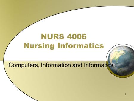 NURS 4006 Nursing Informatics