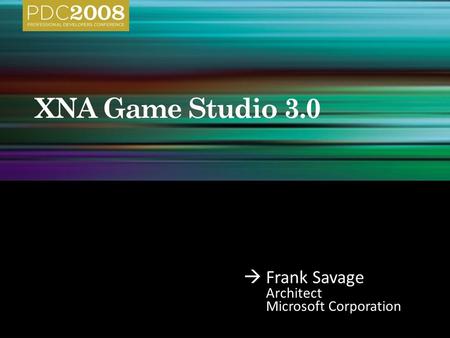  Frank Savage Architect Microsoft Corporation.