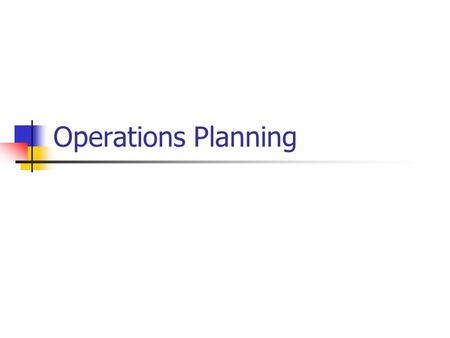 Operations Planning. Introducing the Topic Locating In Trinidad and Tobago Page 390-391. Answer the Points to think about.