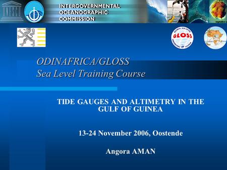 ODINAFRICA/GLOSS Sea Level Training Course