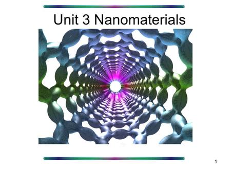 Unit 3 Nanomaterials.