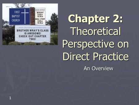 Chapter 2: Theoretical Perspective on Direct Practice An Overview 1.