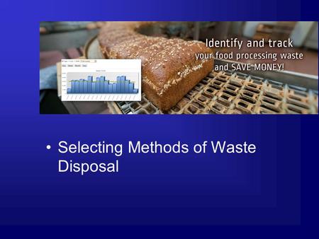 Selecting Methods of Waste Disposal. Next Generation Science/Common Core Standards Addressed! CCSS. ELA Literacy. RST.11 ‐ 12.7 Integrate and evaluate.