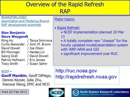 Overview of the Rapid Refresh
