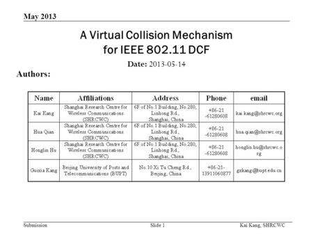 A Virtual Collision Mechanism for IEEE DCF