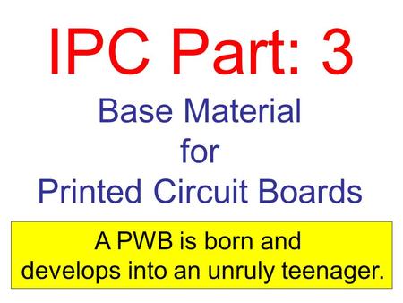 Base Material for Printed Circuit Boards
