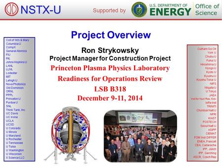 NSTX-U Project Overview Ron Strykowsky