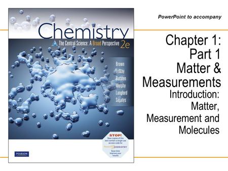 Chapter 1: Part 1 Matter & Measurements
