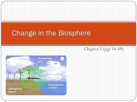 Change in the Biosphere