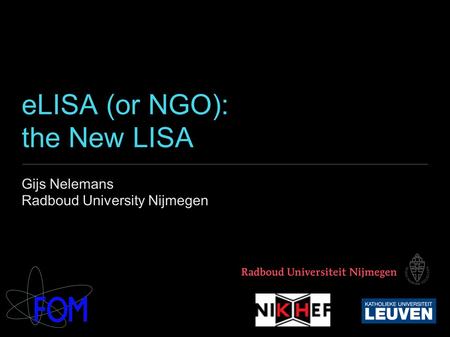 eLISA (or NGO): the New LISA