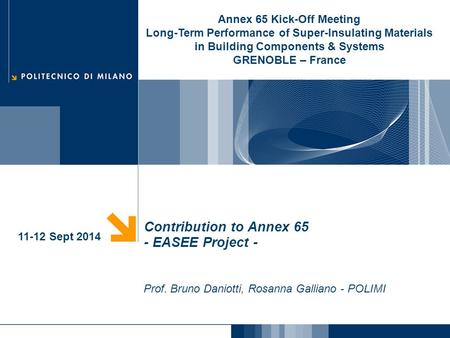 Contribution to Annex 65 - EASEE Project -