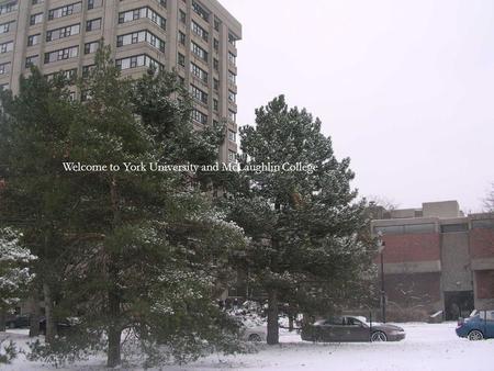 Welcome to York University and McLaughlin College.