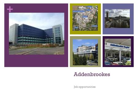 + Addenbrookes Job opportunities. + Our day On the 6 th of February we had the opportunity to spend a day at Addenbrookes hospital discovering the non.