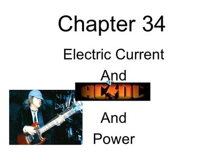 Electric Current And Power
