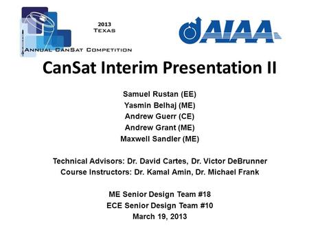 CanSat Interim Presentation II
