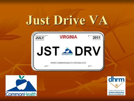 Just Drive VA. This CommonHealth program will address 3 main points This CommonHealth program will address 3 main points Distracted Driving Distracted.