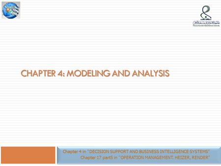 Chapter 4: Modeling and Analysis