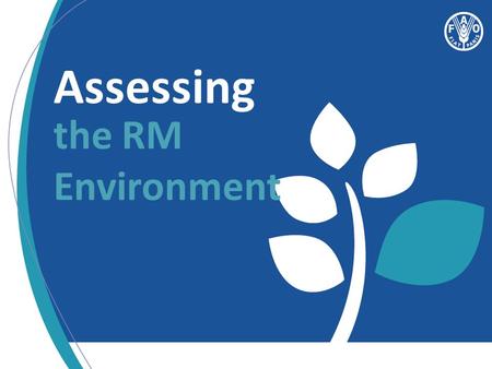 Assessing the RM Environment. Day 3: Session 2 b.