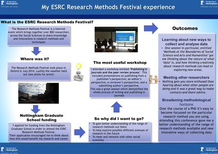 The Research Methods Festival is a biennial event which brings together over 800 researchers across the Social Sciences to share knowledge and innovations.