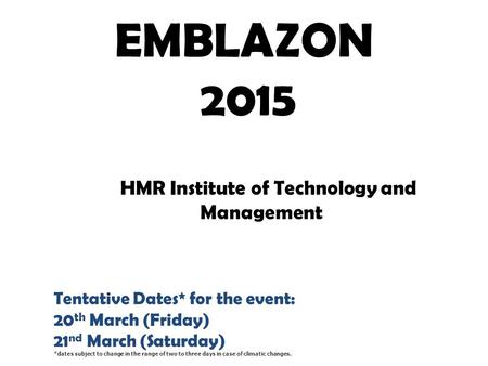 HMR Institute of Technology and