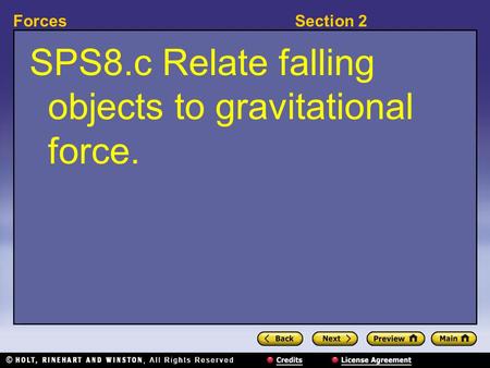SPS8.c Relate falling objects to gravitational force.
