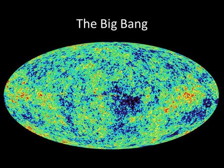 The Big Bang. CMBR Discussion Why can’t the CMBR be from a population of unresolved stars at high redshift?