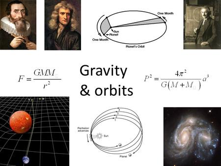 Gravity & orbits. Isaac Newton (1642-1727) developed a mathematical model of Gravity which predicted the elliptical orbits proposed by Kepler Semi-major.