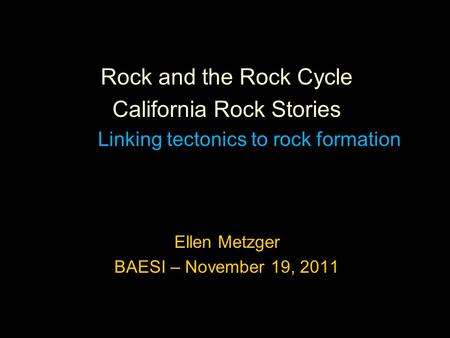 California Rock Stories