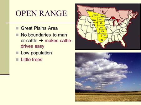 OPEN RANGE Great Plains Area