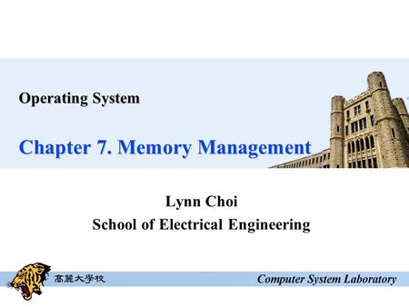 Operating System Chapter 7. Memory Management Lynn Choi School of Electrical Engineering.