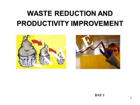 WASTE REDUCTION AND PRODUCTIVITY IMPROVEMENT