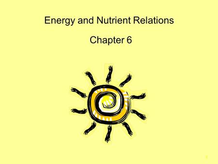1 Energy and Nutrient Relations Chapter 6. 2 Energy Sources Organisms can be classified by trophic levels.  Autotrophs use inorganic sources of carbon.