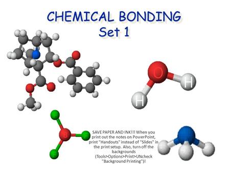CHEMICAL BONDING Set 1 Cocaine