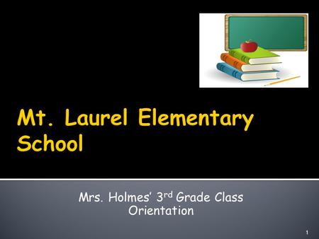 Mrs. Holmes’ 3 rd Grade Class Orientation 1. 8:05-9:30Math 9:30-10:40Language Arts/Science/Social Studies Integration 10:40-11:05Lunch 11:05-11:25Recess.