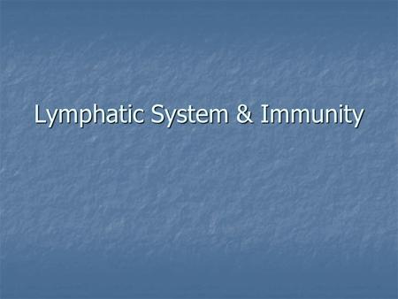 Lymphatic System & Immunity. Lymph is a specialized fluid formed in tissue spaces. This fluid carries protein molecules, immune cells, fat and excess.