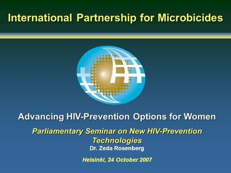 Advancing HIV-Prevention Options for Women